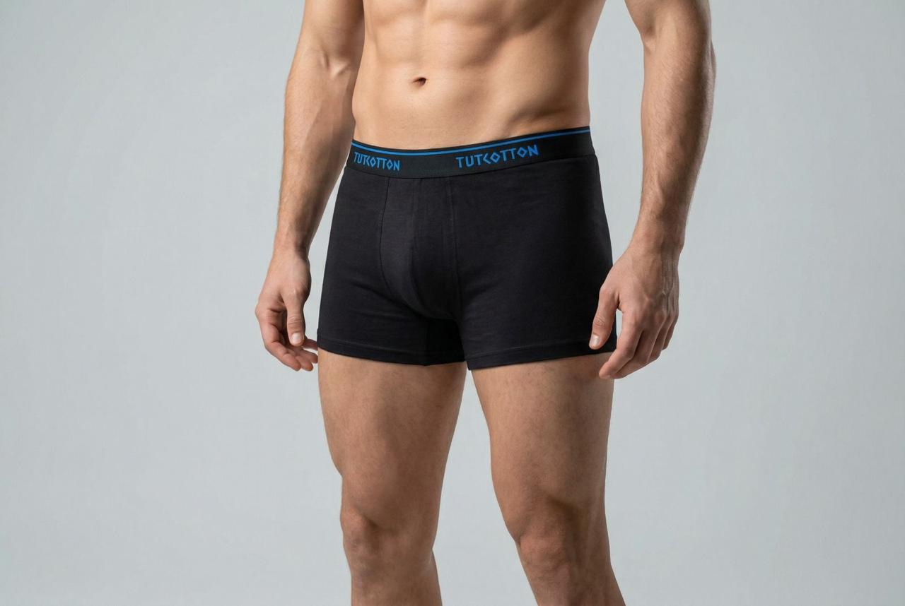 Trunk: 3 - Pack with three different waistband ( Burgandy - Shampain - Blue)