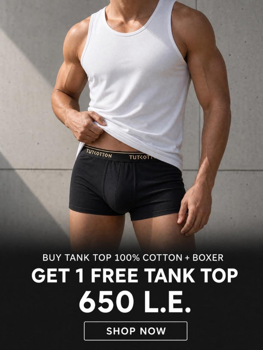 TANK TOP 100% COTTON + BOXER + FREE TANK TOP 100% COTTON