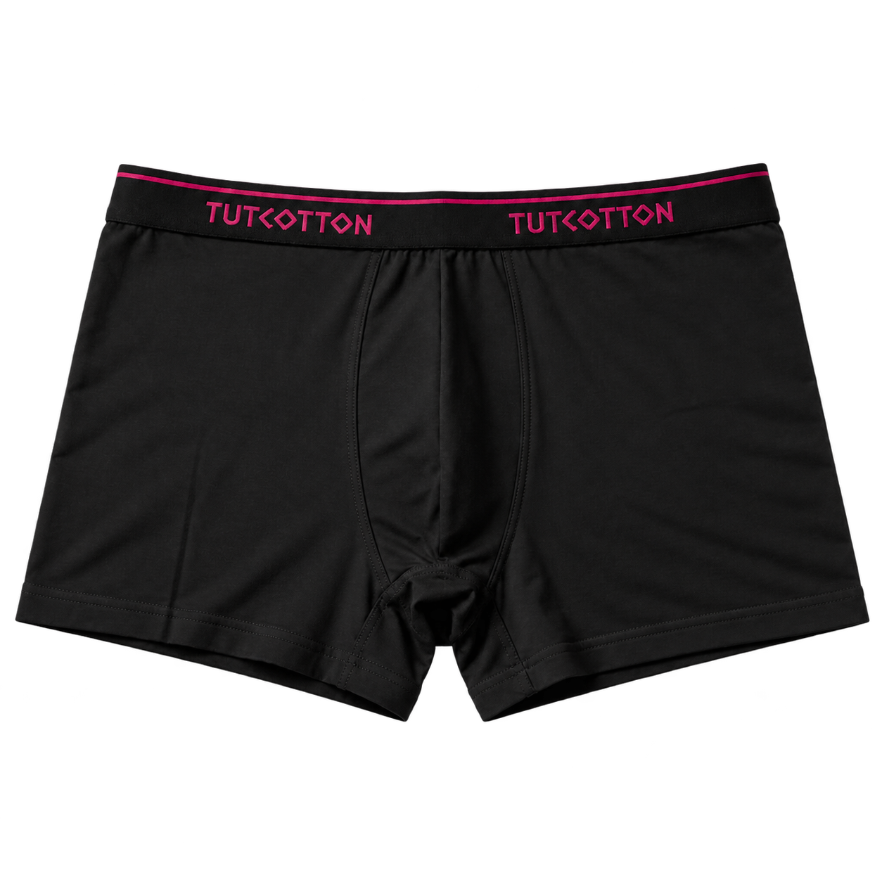 Cotton Stretch Boxers — Burgundy Waistband