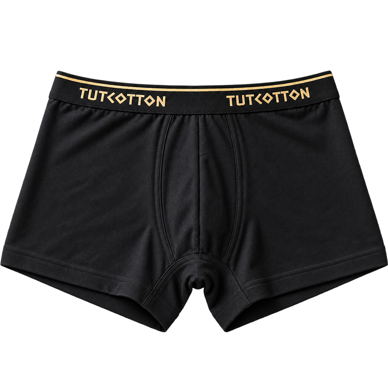 Cotton Stretch Boxers — Gold Waistband