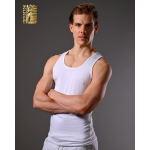 Tut Cottons cut undershirt with round neck, crafted from luxury 100% Egyptian cotton for softness and breathability.