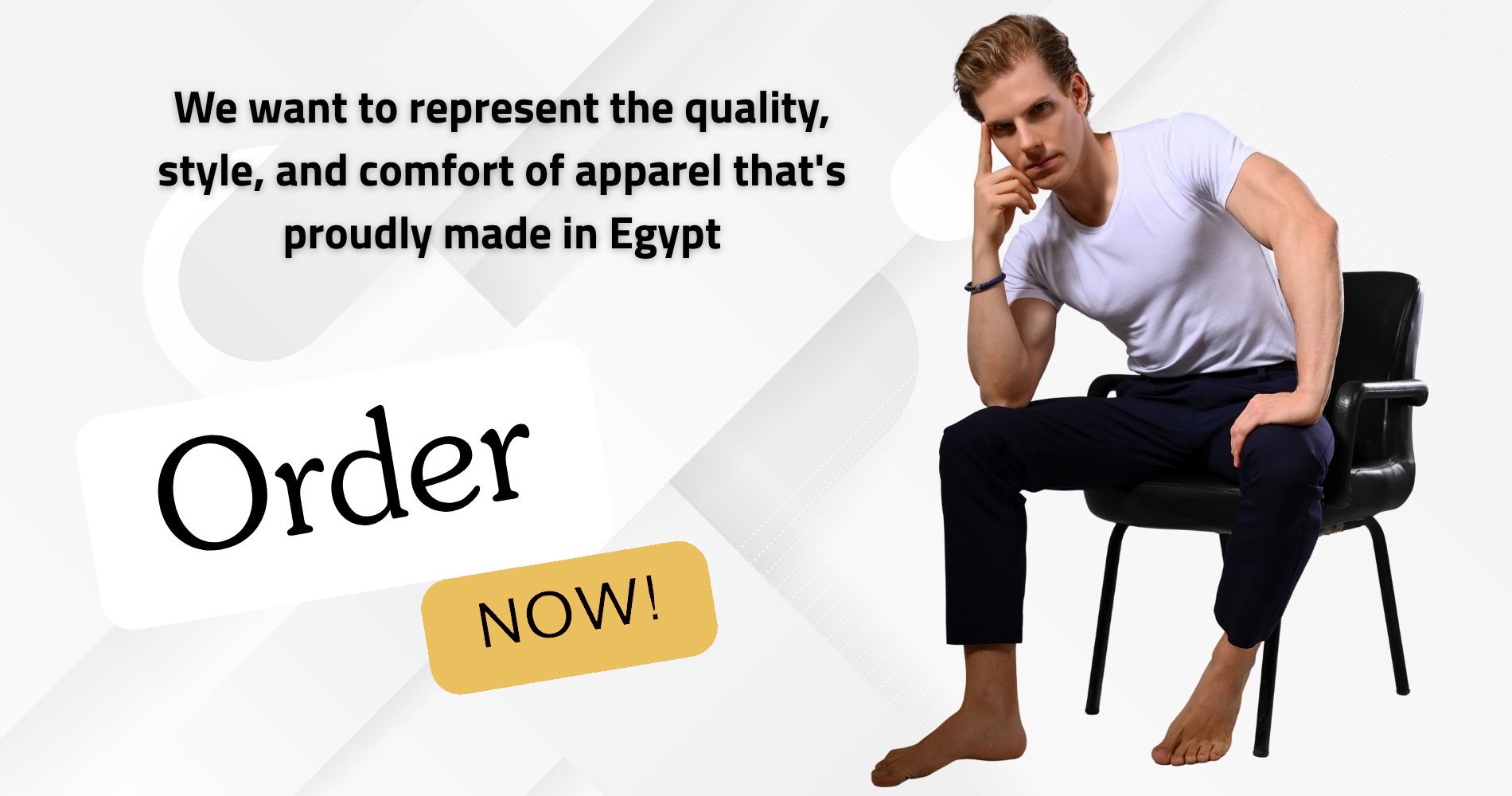 Customer completing order for Tut Cottons luxury 100% Egyptian cotton undershirts online.