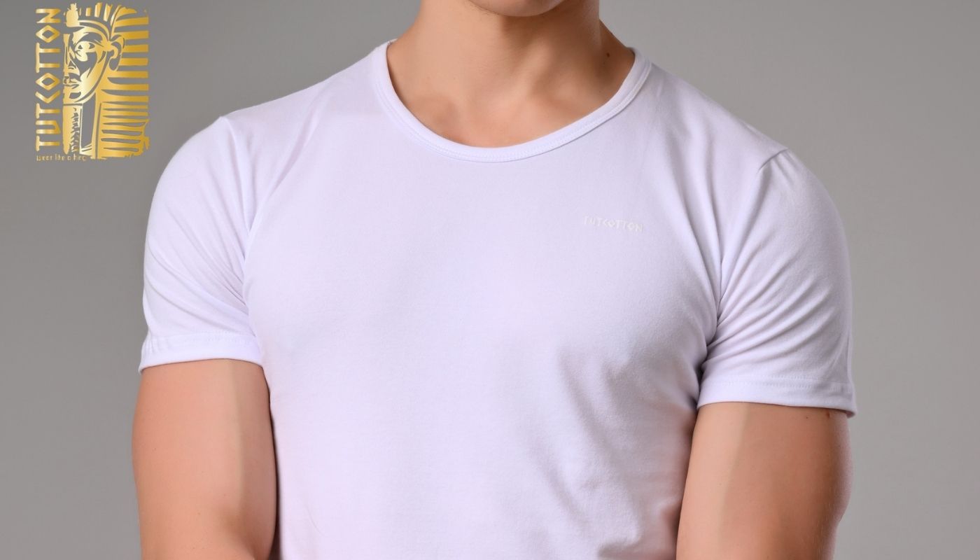 Half sleeves Round neck White (1)