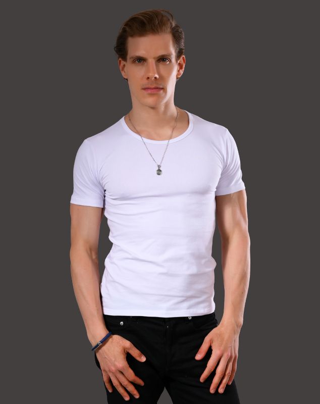 Half Sleeve Undershirt Round Neck